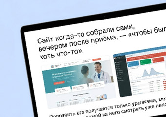 Сайт стыдно показать пациенту